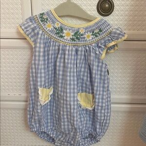 Blue and Yellow Gingham Kids Bubble